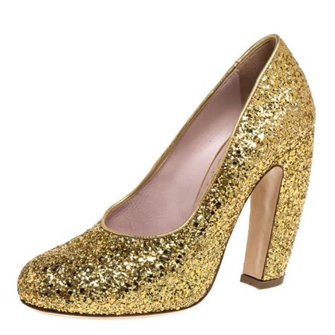 miu miu glitter heels|Miu Miu pumps heels.